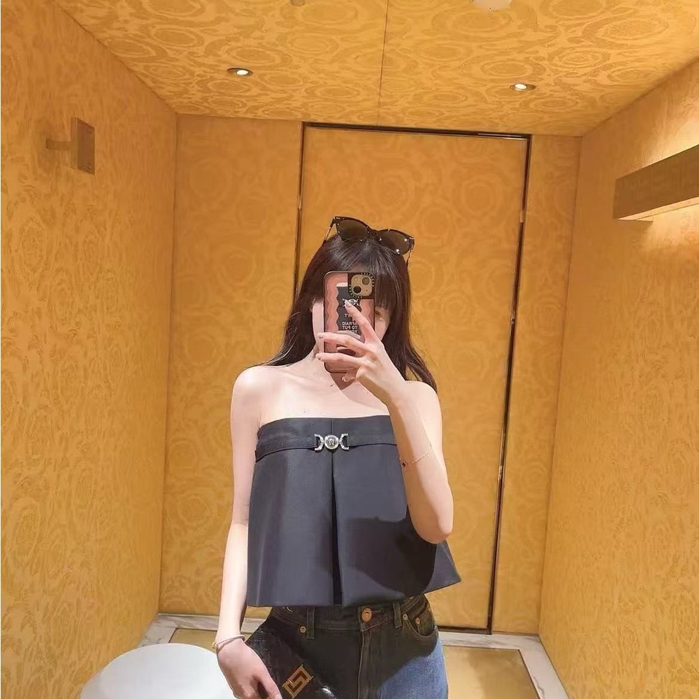 Brand New Versace Black Strapless Top (Limited Edition)